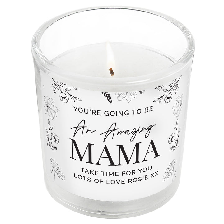 Personalised Mothers Day Floral Jar Candle - part of the Gifts Finder Personalised Candles collection