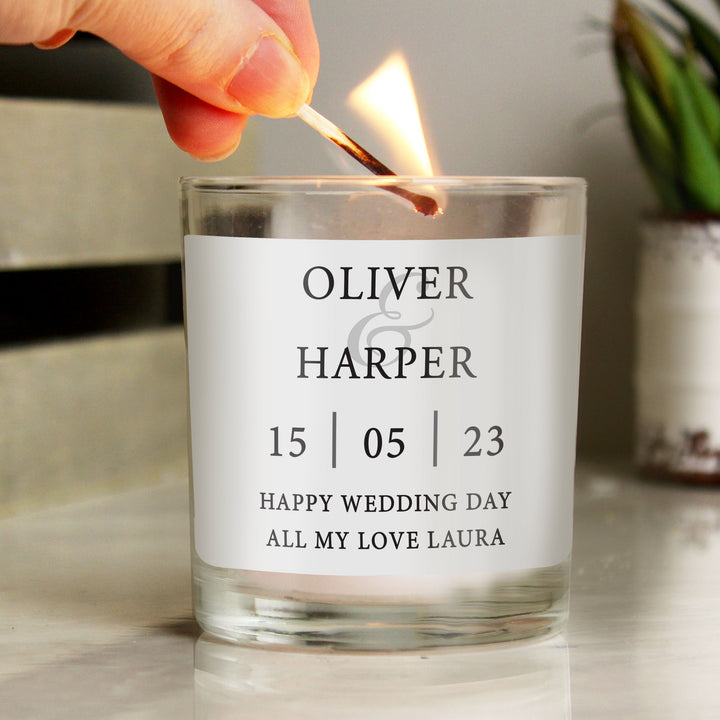 Personalised Couples Scented Jar Candle - part of the Gifts Finder Personalised Jar Candles collection