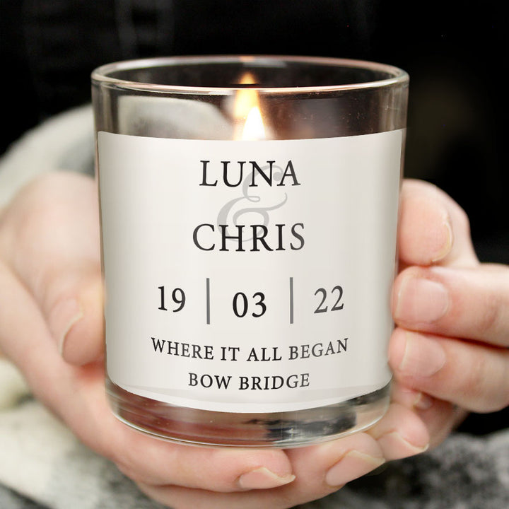 Personalised Couples Scented Jar Candle - part of the Gifts Finder Personalised Jar Candles collection