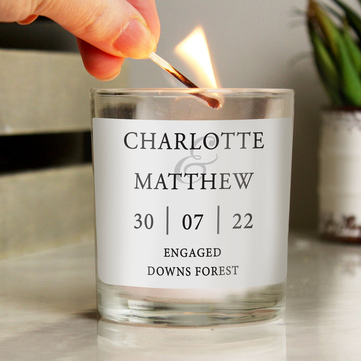 Personalised Couples Scented Jar Candle - part of the Gifts Finder Personalised Jar Candles collection