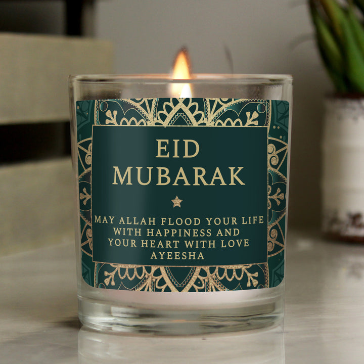 Buy Personalised Eid Jar Candle available now at www.giftsfinder.co.uk