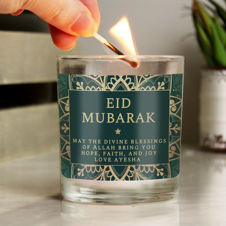 Buy Personalised Eid Jar Candle available now at www.giftsfinder.co.uk