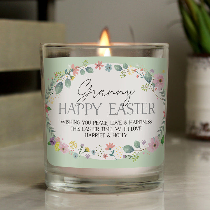 Personalised Springtime Jar Candle - part of the Gifts Finder Personalised Candles collection