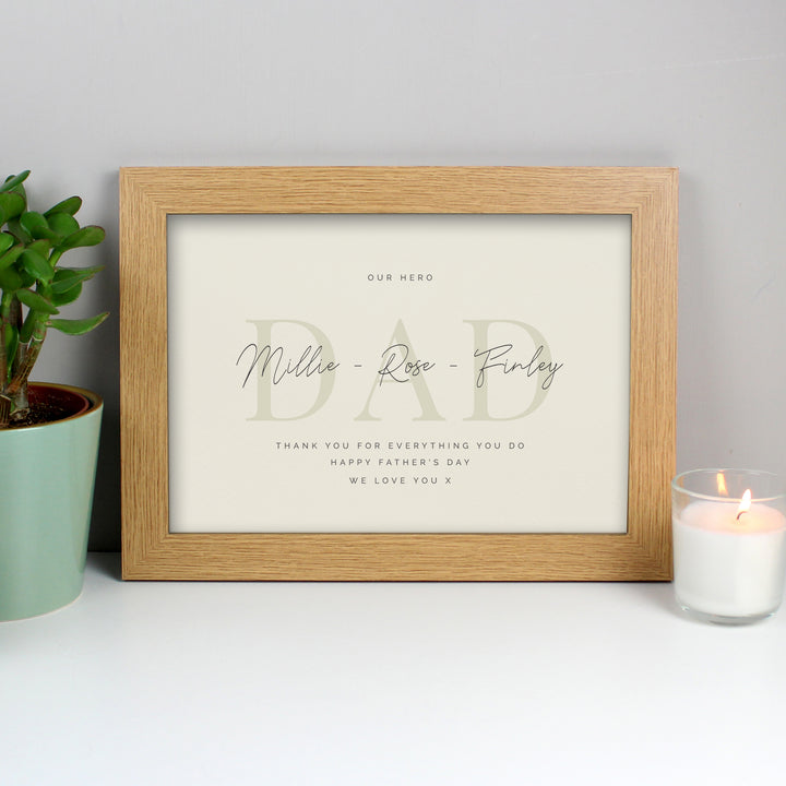 Buy Personalised Free Text A4 Landscape Oak Framed Print available now at www.giftsfinder.co.uk