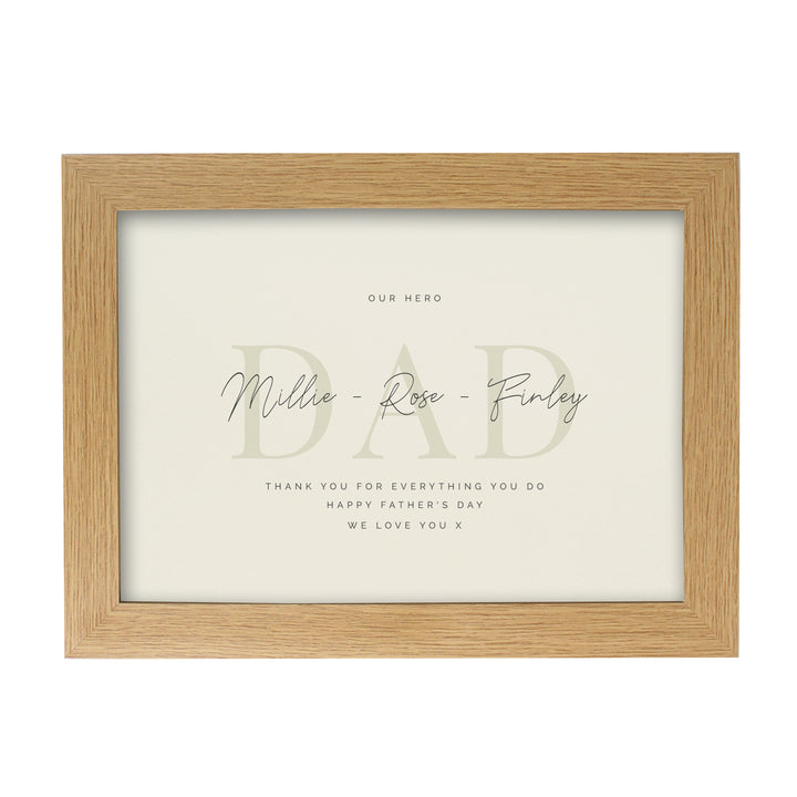 Buy Personalised Free Text A4 Landscape Oak Framed Print available now at www.giftsfinder.co.uk