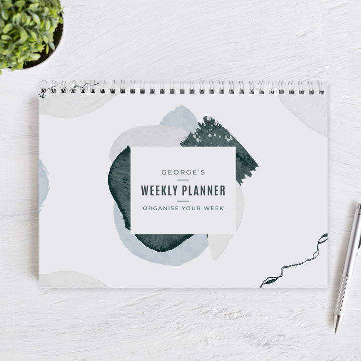 Buy Personalised Abstract A4 Desk Planner available now at www.giftsfinder.co.uk