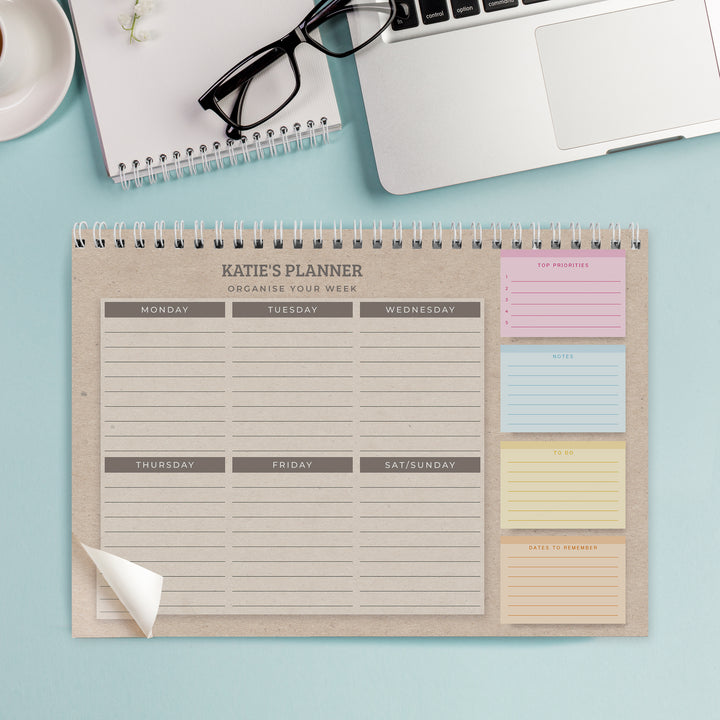 Personalised Study A4 Desk Planner in gift category Personalised Planners