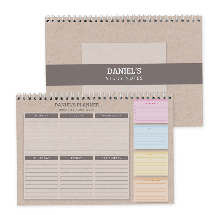 Personalised Study A4 Desk Planner in gift category Personalised Planners