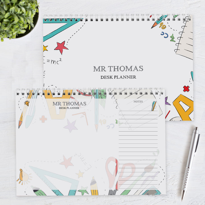 Personalised Teacher A4 Desk Planner in gift category Personalised Planners