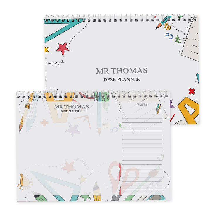 Personalised Teacher A4 Desk Planner in gift category Personalised Planners