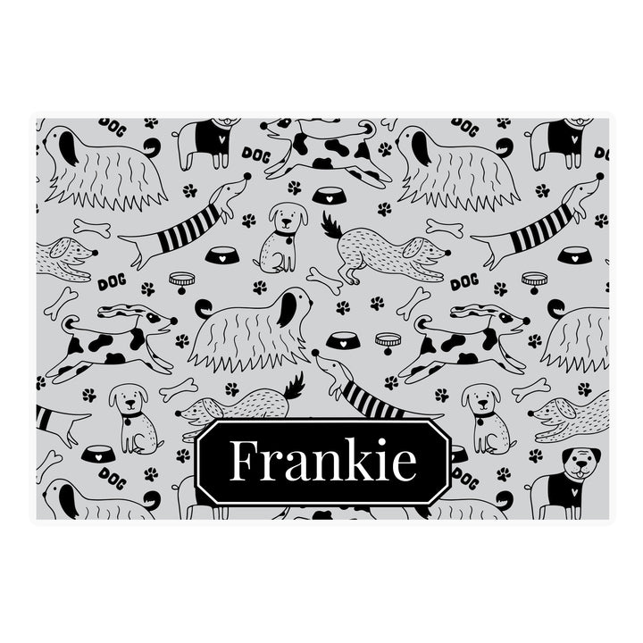 Buy Personalised Dog Print Pet Bowl Mat available now at www.giftsfinder.co.uk