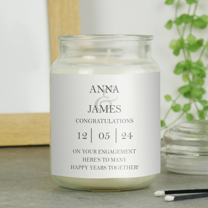 Buy Personalised Couples Large Scented Jar Candle available now at www.giftsfinder.co.uk