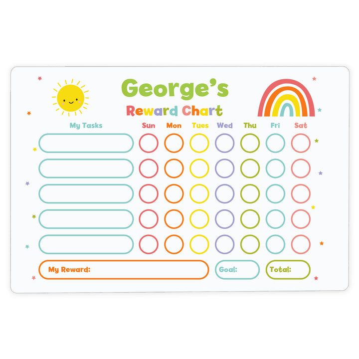 Personalised Rewards Chart & Dry Wipe Pen in gift category Personalised Pen & Pencil Gifts