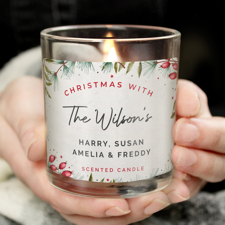 Personalised Christmas With... Scented Jar Candle - part of the Gifts Finder Personalised Jar Candles collection