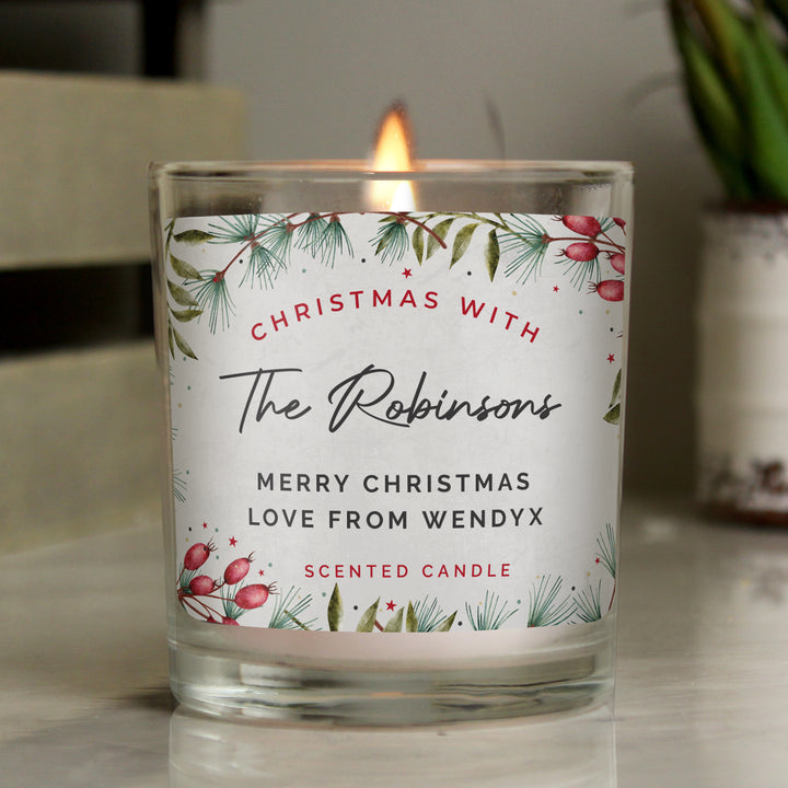 Personalised Christmas With... Scented Jar Candle - part of the Gifts Finder Personalised Jar Candles collection