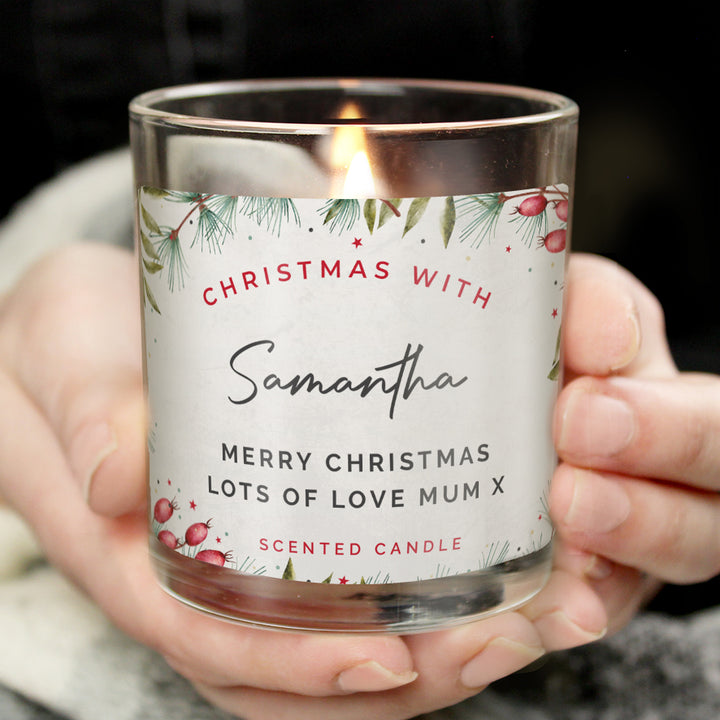 Personalised Christmas With... Scented Jar Candle - part of the Gifts Finder Personalised Jar Candles collection