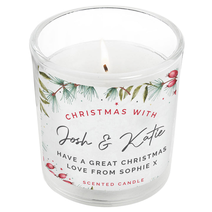 Personalised Christmas With... Scented Jar Candle - part of the Gifts Finder Personalised Jar Candles collection