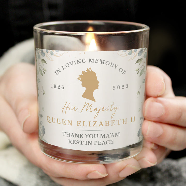 Personalised Queens Commemorative Small Candle Jar - part of the Gifts Finder Personalised Jar Candles collection