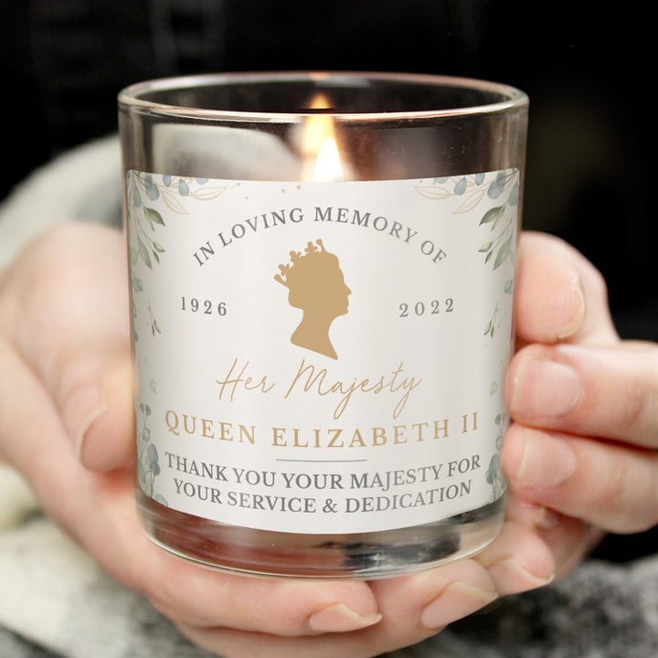 Personalised Queens Commemorative Small Candle Jar - part of the Gifts Finder Personalised Jar Candles collection