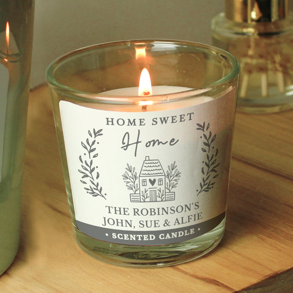 Buy Personalised HOME Scented Jar Candle available now at www.giftsfinder.co.uk