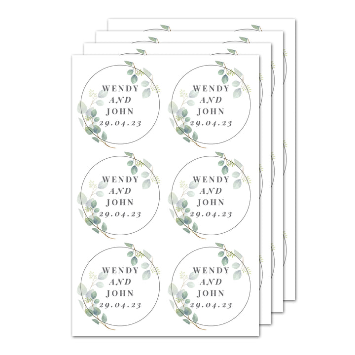 Buy Personalised Botanical Free Text Sticker Set available now at www.giftsfinder.co.uk