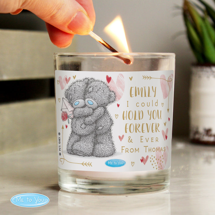 Personalised Me To You Hold You Forever Scented Jar Candle - part of the Gifts Finder Personalised Jar Candles collection