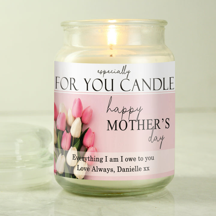 Buy Personalised Especially For You Mothers Day Large Scented Jar Candle available now at www.giftsfinder.co.uk