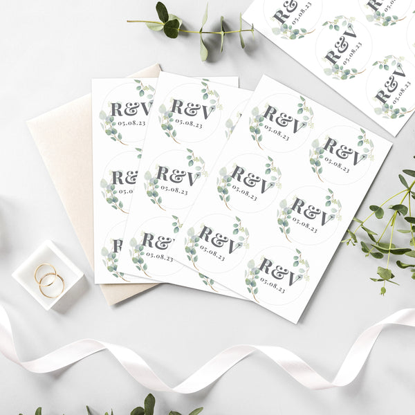 Buy Personalised Botanical Initial Sticker Set available now at www.giftsfinder.co.uk