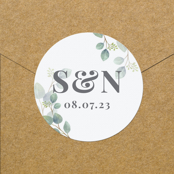 Buy Personalised Botanical Initial Sticker Set available now at www.giftsfinder.co.uk