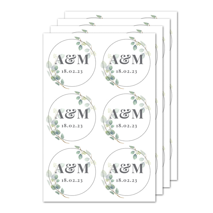 Buy Personalised Botanical Initial Sticker Set available now at www.giftsfinder.co.uk