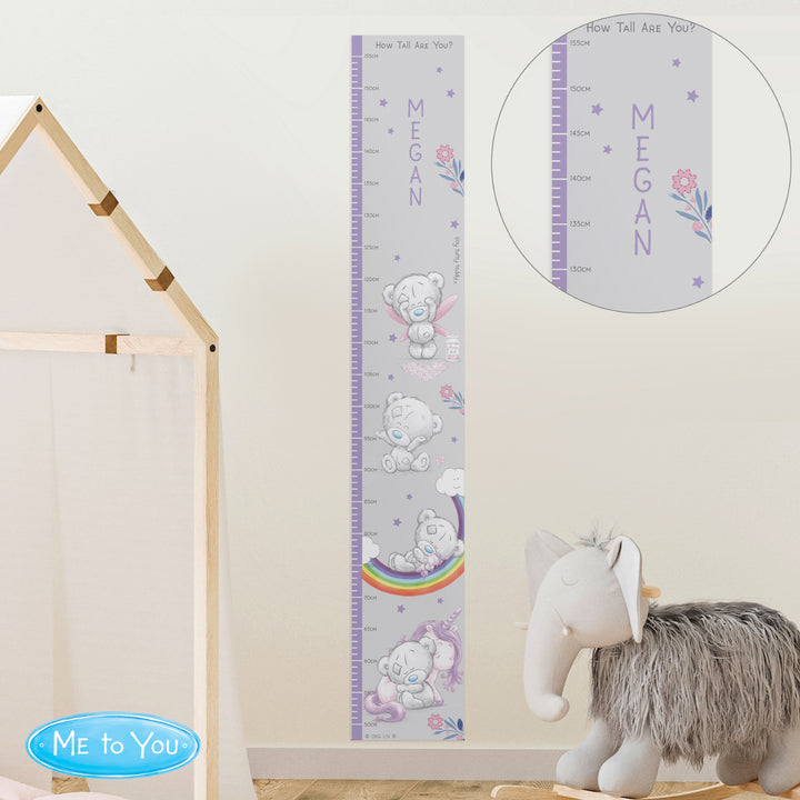 Personalised Tiny Tatty Teddy Unicorn Height Chart in gift category Personalised Ornaments & Keepsakes