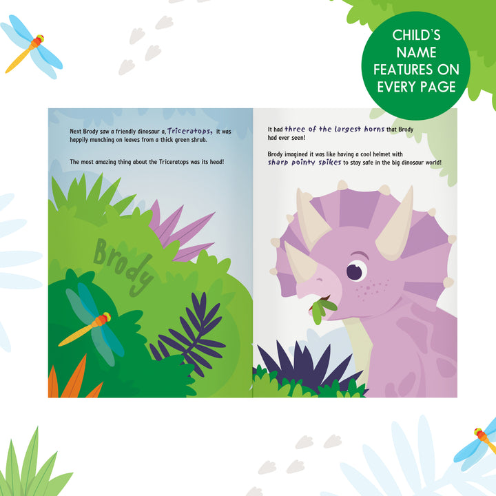 Buy Personalised Dinosaur Adventure Story Book available now at www.giftsfinder.co.uk