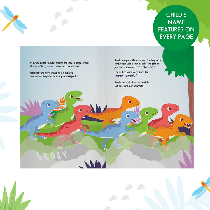 Buy Personalised Dinosaur Adventure Story Book available now at www.giftsfinder.co.uk