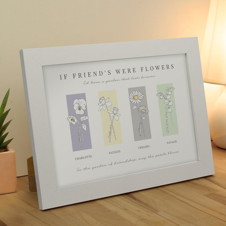 Buy Personalised Flower of the Month Family A4 Framed Print available now at www.giftsfinder.co.uk