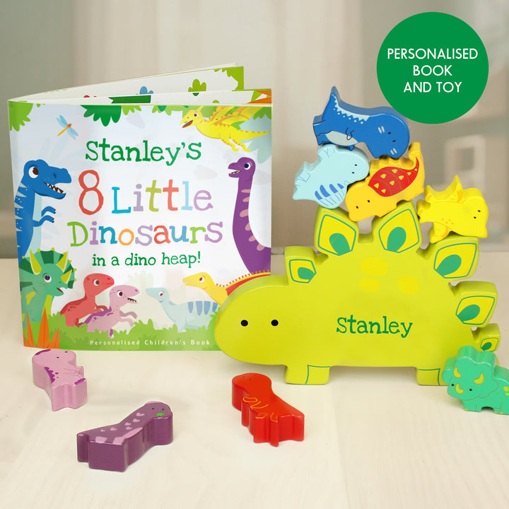 Buy Personalised Dinosaur Book & Stacking Toy available now at www.giftsfinder.co.uk