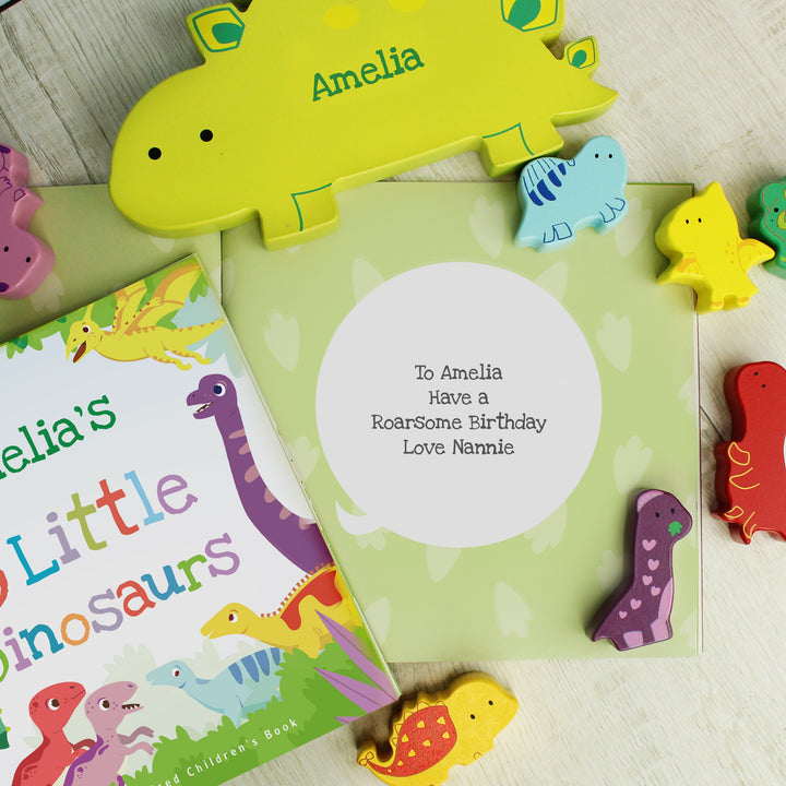 Buy Personalised Dinosaur Book & Stacking Toy available now at www.giftsfinder.co.uk