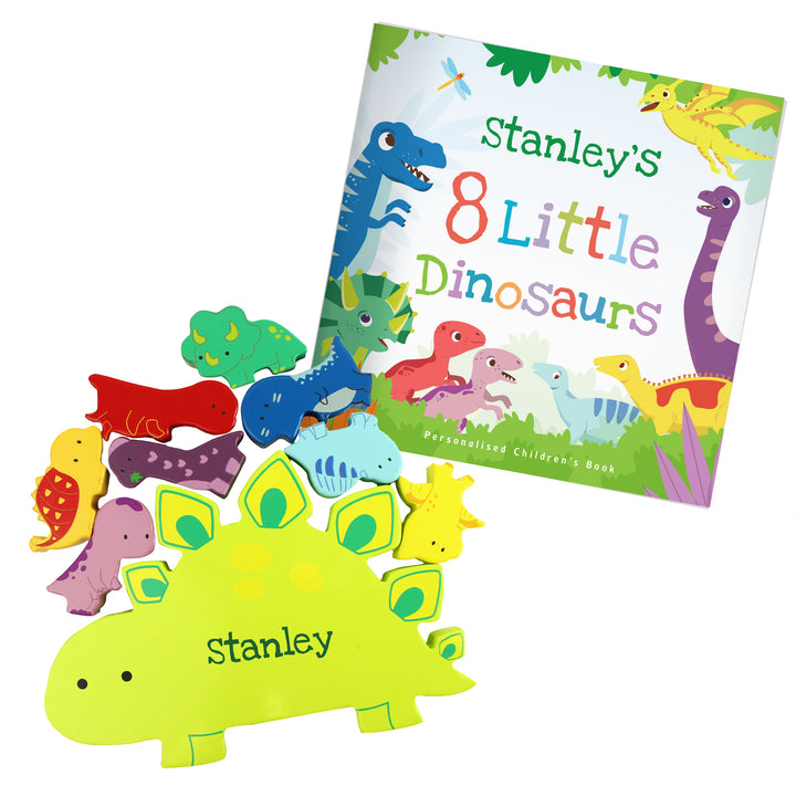 Buy Personalised Dinosaur Book & Stacking Toy available now at www.giftsfinder.co.uk