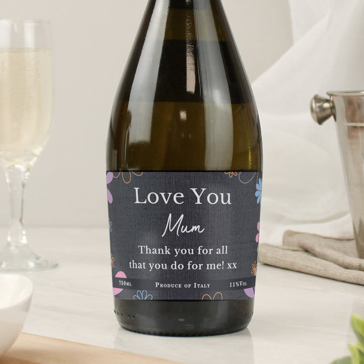 Buy Personalised Daisy Prosecco available now at www.giftsfinder.co.uk