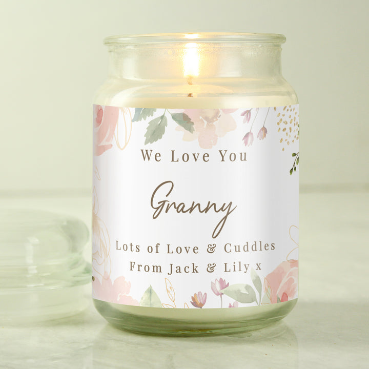 Personalised Wedding Large Candle Jar in gift category Candles & Reed Diffusers