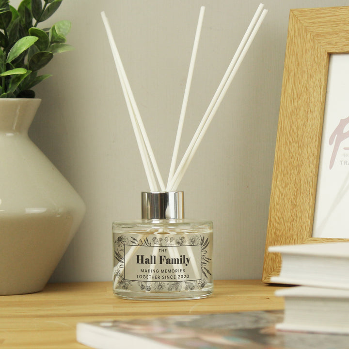 Buy Personalised Black Foliage Reed Diffuser available now at www.giftsfinder.co.uk