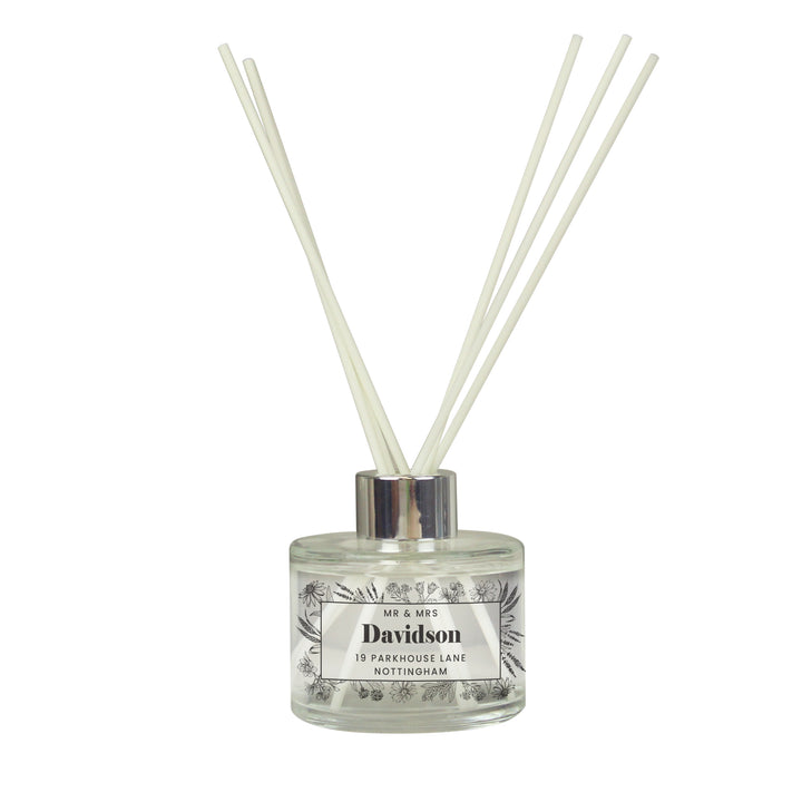 Buy Personalised Black Foliage Reed Diffuser available now at www.giftsfinder.co.uk