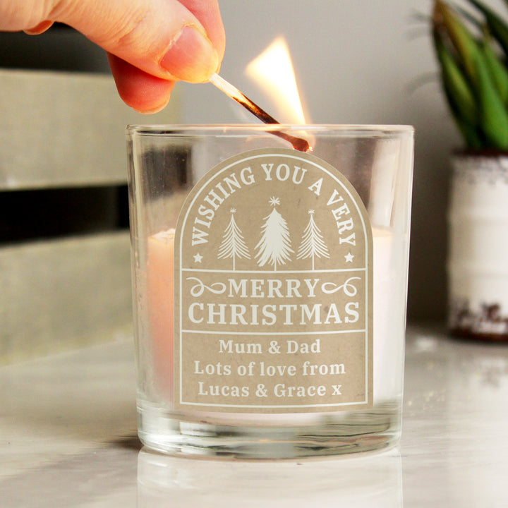 Buy Personalised Christmas Candle Jar available now at www.giftsfinder.co.uk