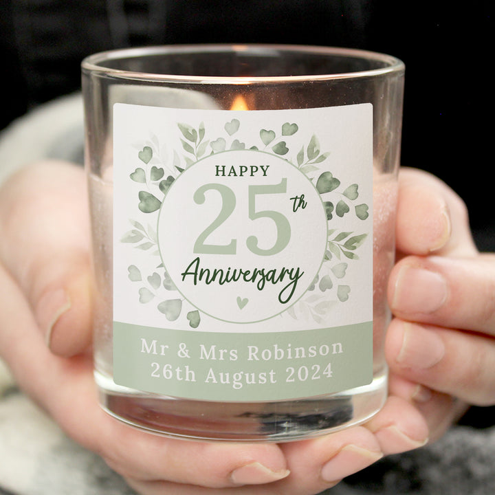 Buy Personalised Botanical Anniversary Candle Jar available now at www.giftsfinder.co.uk