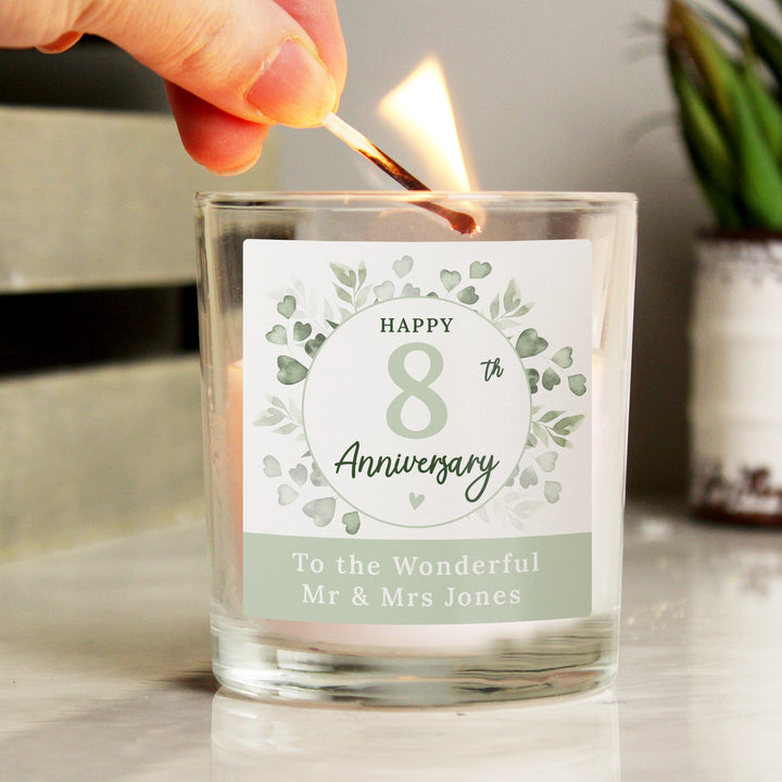 Buy Personalised Botanical Anniversary Candle Jar available now at www.giftsfinder.co.uk