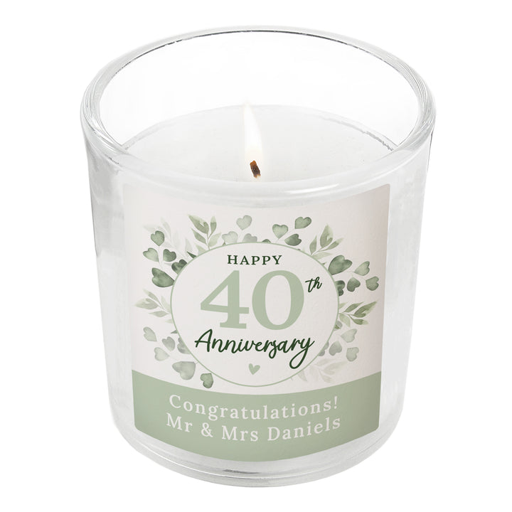 Buy Personalised Botanical Anniversary Candle Jar available now at www.giftsfinder.co.uk