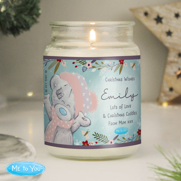 Buy Personalised Me to You Cosy Winter Large Candle Jar available now at www.giftsfinder.co.uk