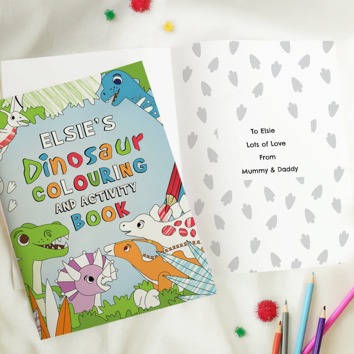 Personalised Dinosaur Colouring Book - part of the Gifts Finder Colouring Books collection