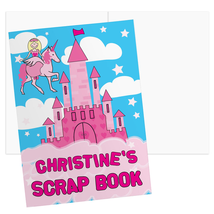 Buy Personalised Princess & Unicorn - A4 Scrapbook at www.giftsfinder.co.uk