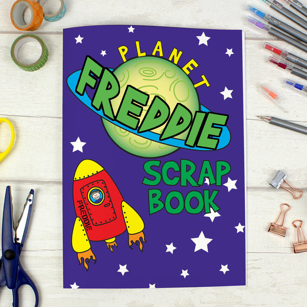 Personalised Space - A4 Scrapbook in gift category Personalised Scrap Books