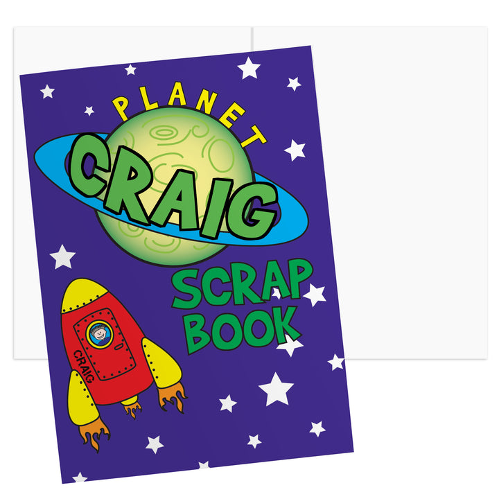 Personalised Space - A4 Scrapbook - part of the Gifts Finder Personalised Scrap Books collection